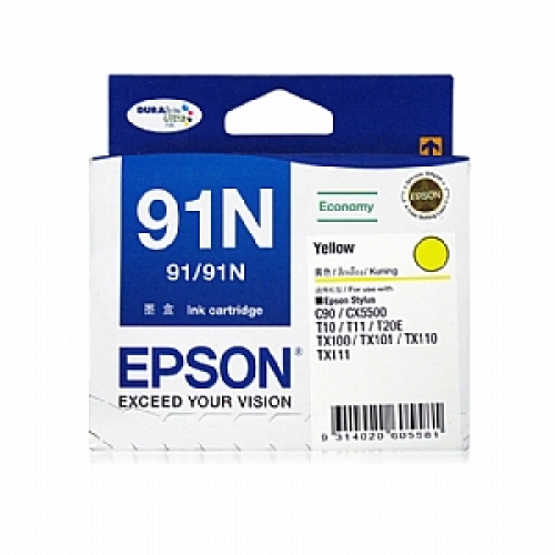 Mực in epson C13T107490 (T91N) màu vàng