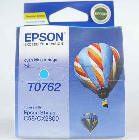 Mực in epson T0762 màu xanh